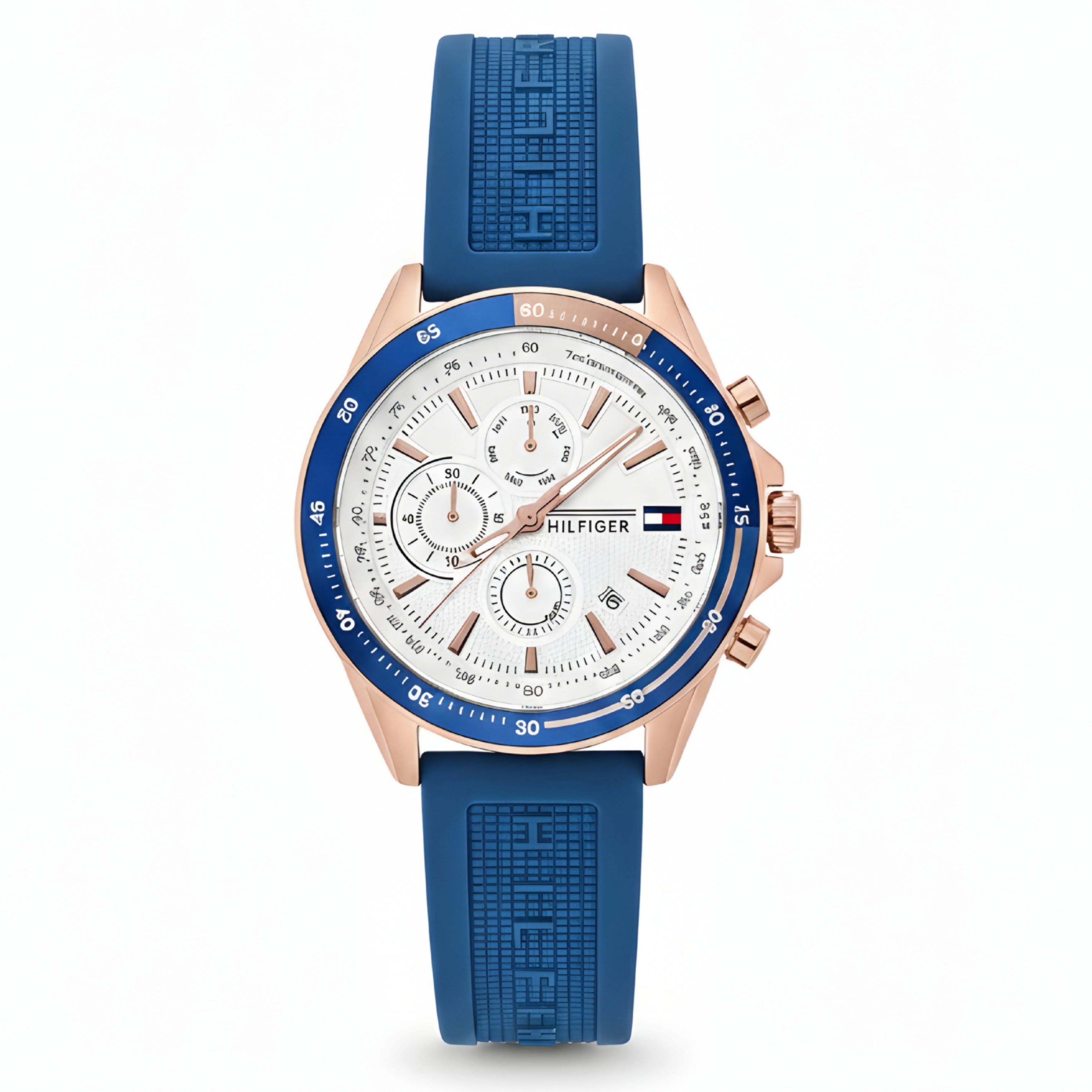 Tommy Hilfiger Men’s Sport Watch – Rose Gold & Navy Blue