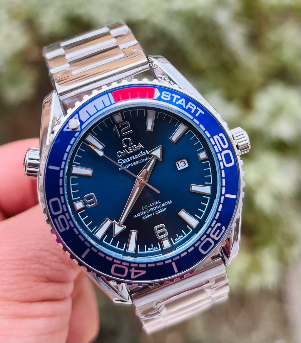 Omega Seamaster Planet Ocean – Mirror Original Silver & Blue Edition