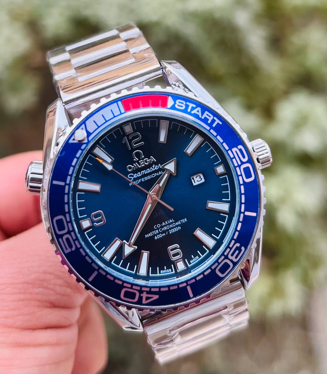 Omega Seamaster Planet Ocean – Mirror Original Silver & Blue Edition