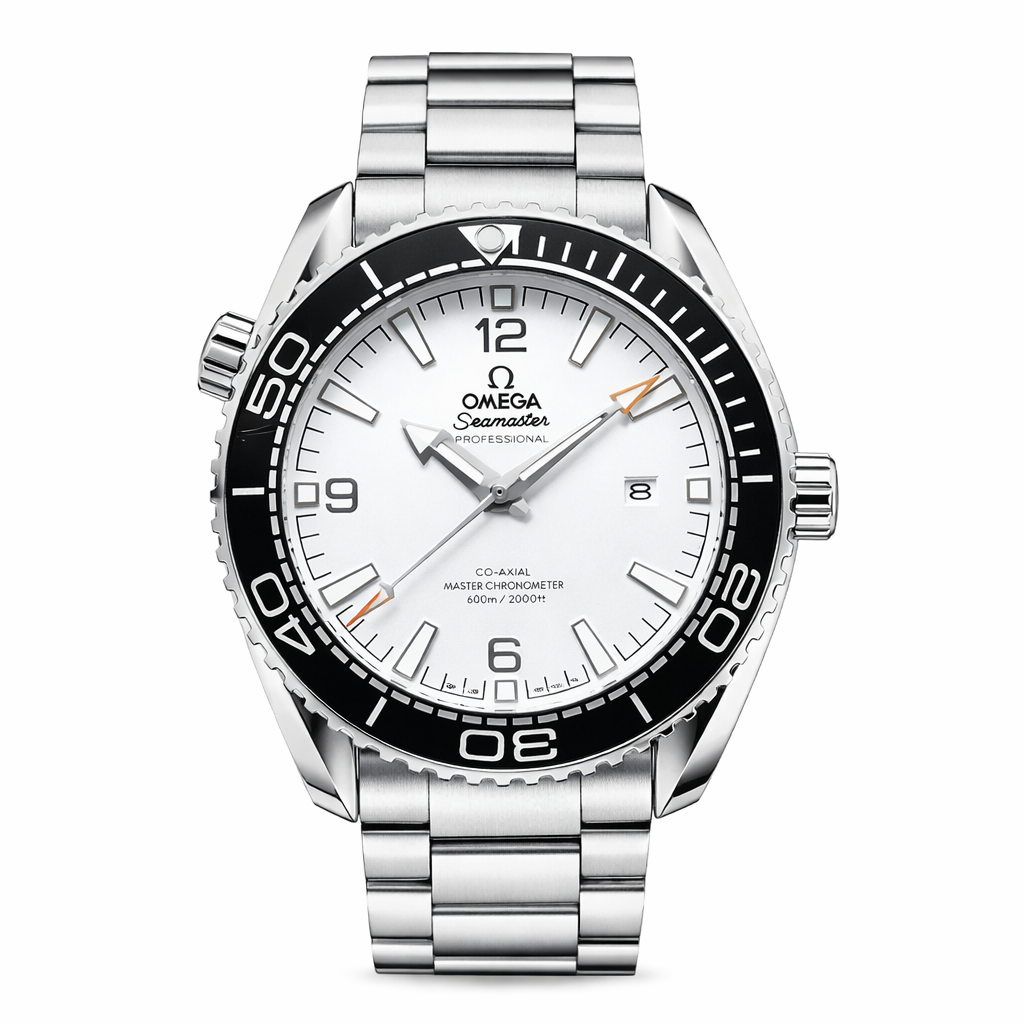 Omega Seamaster Planet Ocean – Mirror Original Silver Steel & White Dial
