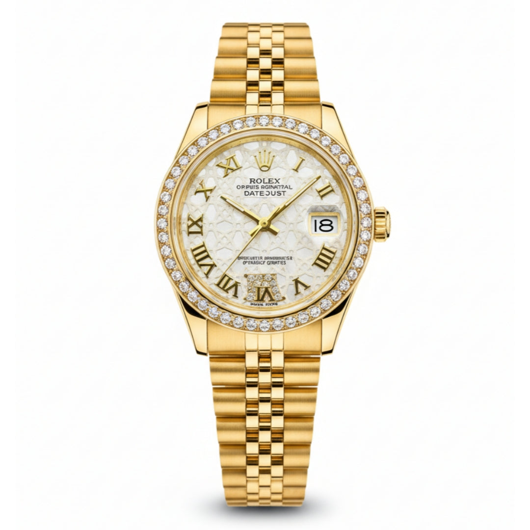 Rolex Lady Datejust Diamond Gold with white dial