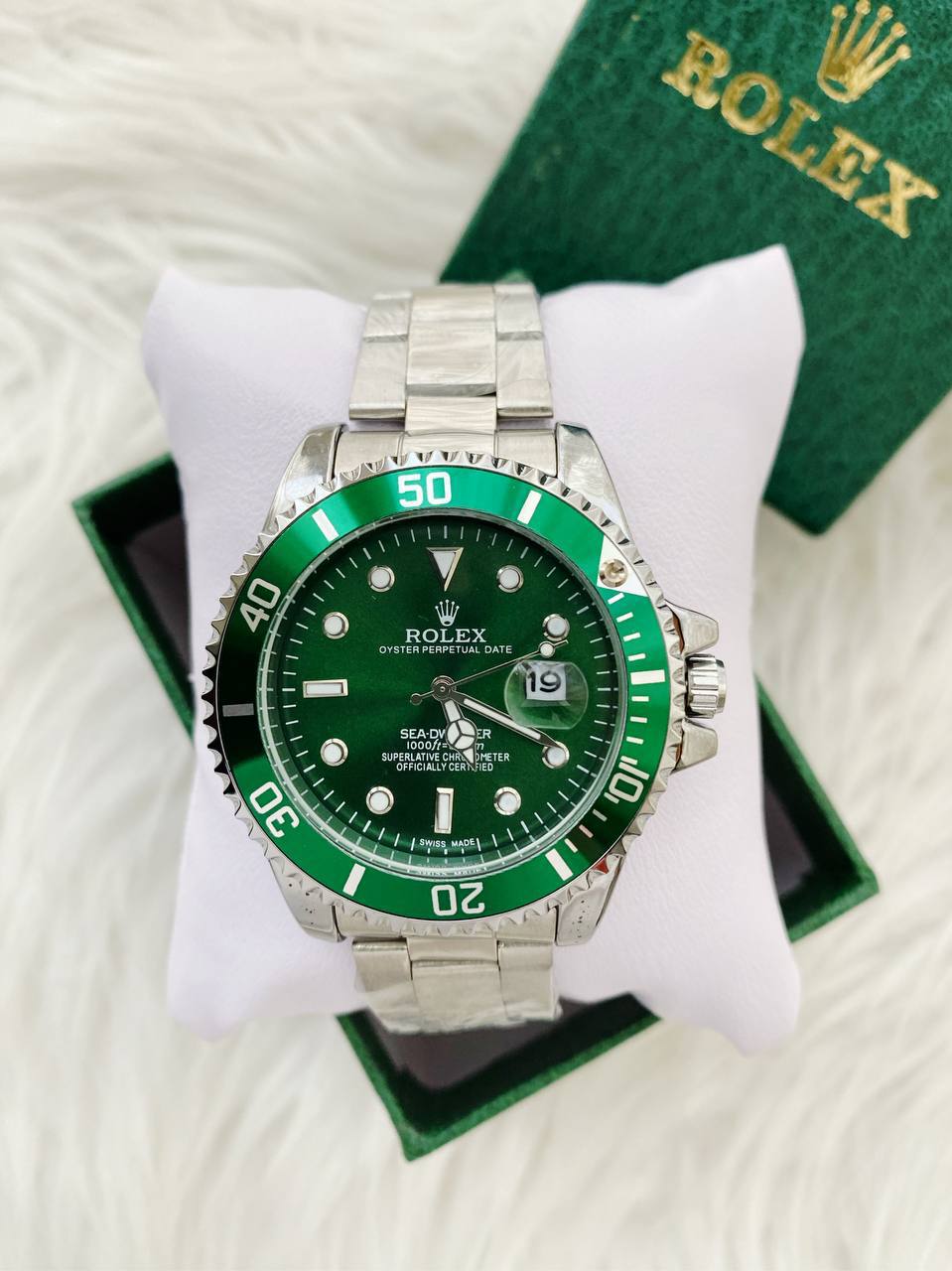 Rolex Submariner Date Green and silver