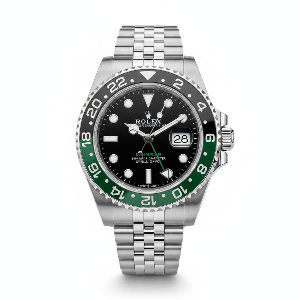 Rolex Gmt master black and Green with Black dial