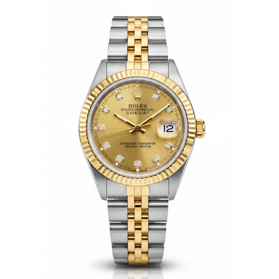Rolex Lady Datejust Gold, Sliver with yellow dial