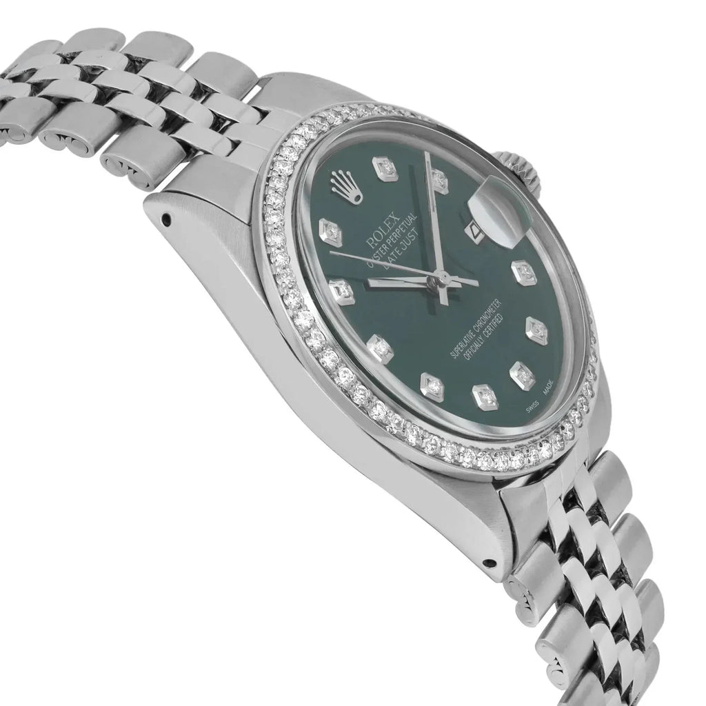 RO Lady-Datejust Sliver with Green dial